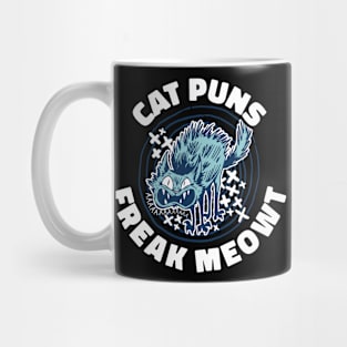 Cat Puns Freak Meowt Funny Cat Gift Mug